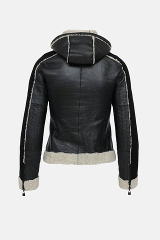 Fall 2008 Leather & Shearling Zip Jacket