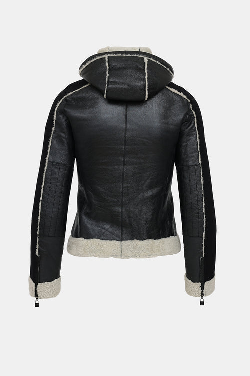 Fall 2008 Leather & Shearling Zip Jacket