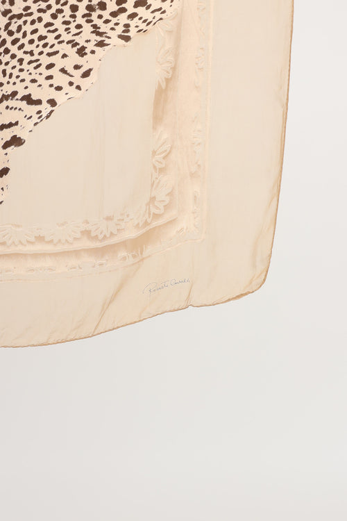 Roberto Cavalli Sheer Printed Scarf