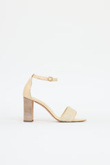 Manolo Blahnik Raffia Block Sandals