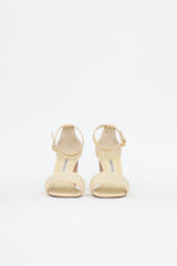 Manolo Blahnik Raffia Block Sandals