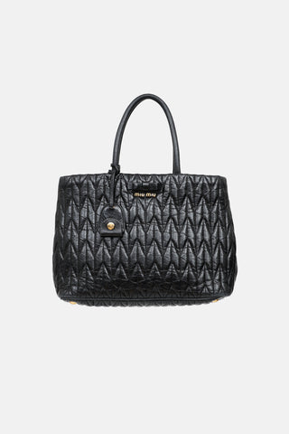 Miu Miu Matelasse Quilted Tote Bag