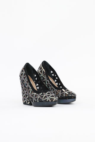 Dries Van Noten Sequin Mesh Pump