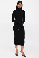 Fendi Knit Ribbed Turtleneck Dress