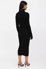 Fendi Knit Ribbed Turtleneck Dress
