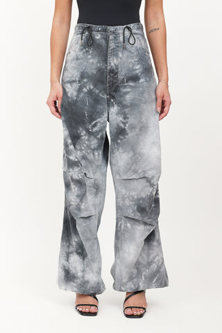Dark Park Daisy Tie Dye Cargo Pants