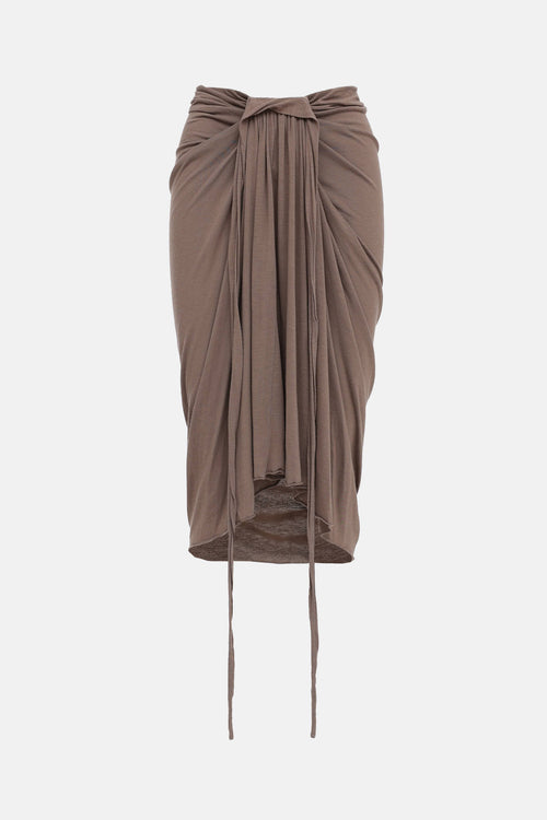 Rick Owens Lillies Jersey Gathered Skirt