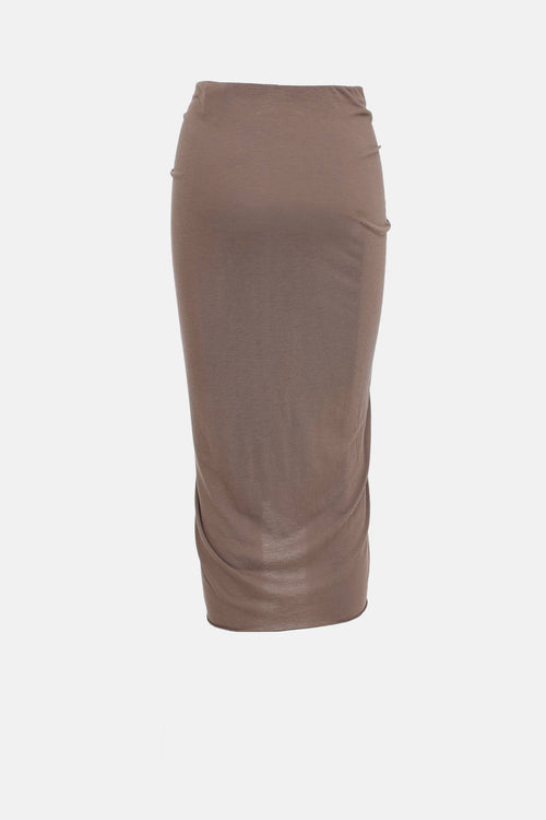 Rick Owens Lillies Jersey Gathered Skirt
