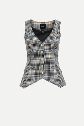 Smythe Hounds Tooth V-Neck  Vest