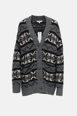 White+Warren Patterned Faire Isle Cardigan