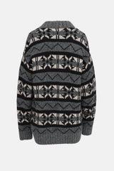 White+Warren Patterned Faire Isle Cardigan
