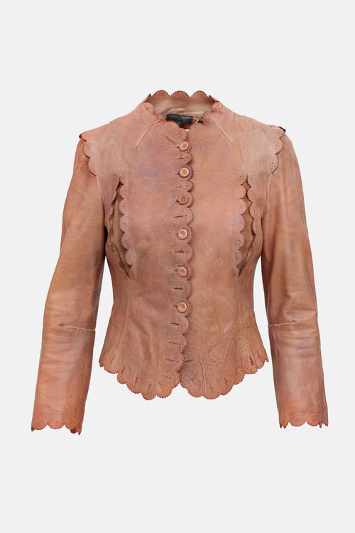 McQueen SS 2006 Scalloped Leather Jacket