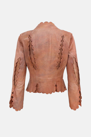 McQueen SS 2006 Scalloped Leather Jacket