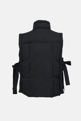 Oversized Tie Puffer Vest