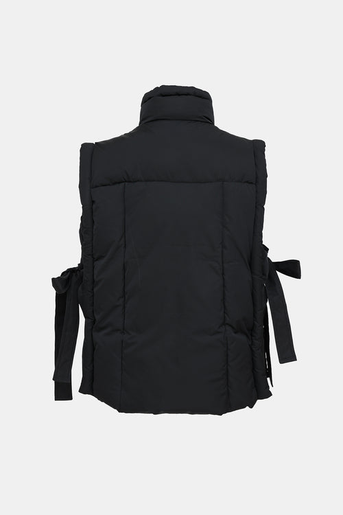Oversized Tie Puffer Vest
