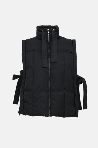 Oversized Tie Puffer Vest