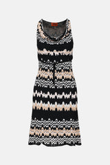 Missoni Knit Zig Zag Cowlneck Dress