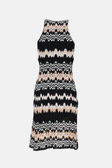 Missoni Knit Zig Zag Cowlneck Dress