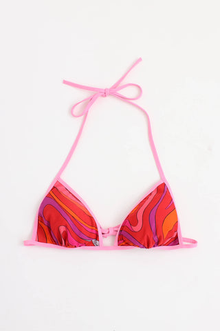 Emilio Pucci Marmo Triangle Bikini  Top