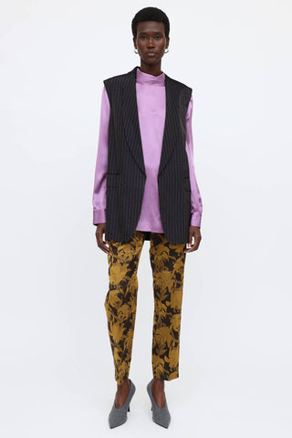Dries Van Noten Striped Sleeveless Blazer