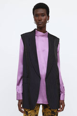 Dries Van Noten Striped Sleeveless Blazer