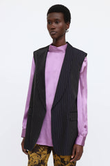 Dries Van Noten Striped Sleeveless Blazer