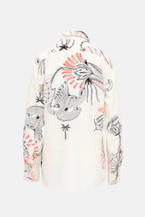 Dries Van Noten Printed Button Up Top