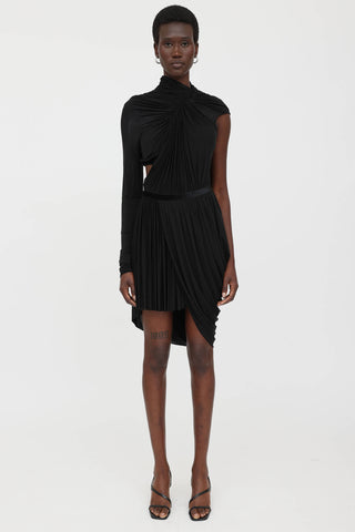 Asymmetrical Gathered Dress