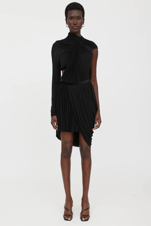 Asymmetrical Gathered Dress