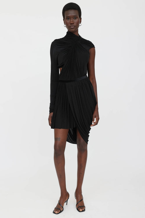 Asymmetrical Gathered Dress
