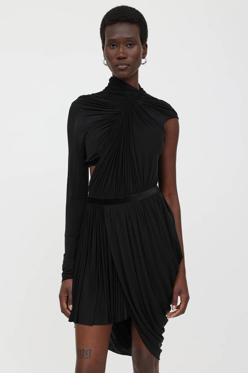 Asymmetrical Gathered Dress