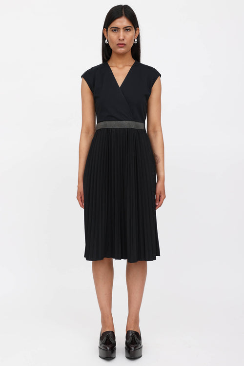 Brunello Cucinelli Monili Pleated Dress