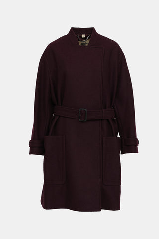 Burberry Wool Asymmertical  Coat