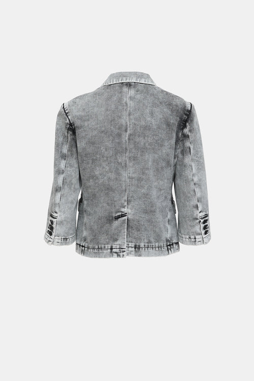 Comme des Garçons BLACK Washed Denim Blazer