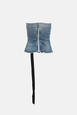 Rick Owens DRKSHDW Denim Bustier Top