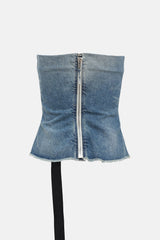 Rick Owens DRKSHDW Denim Bustier Top