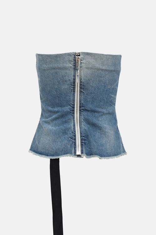 Rick Owens DRKSHDW Denim Bustier Top