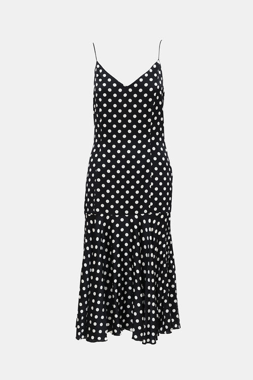 Caroline Constas Polka Dot Slip Dress