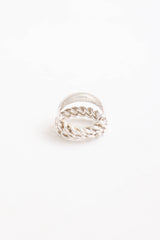 Hermès Sterling Silver Boucle Sellier Inflexible Ring