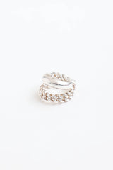 Hermès Sterling Silver Boucle Sellier Inflexible Ring