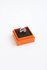 Hermès Sterling Silver Boucle Sellier Inflexible Ring