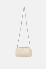 Chanel Shearling Barrel Chain Clutch