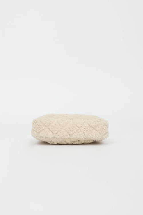 Chanel Shearling Barrel Chain Clutch