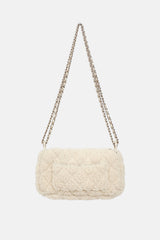 Chanel Shearling Barrel Chain Clutch