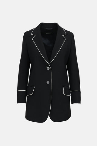 Gucci Silk Trim Blazer