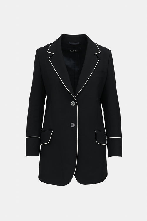 Gucci Silk Trim Blazer
