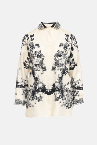 Etro Silk Printed Button Up Shirt
