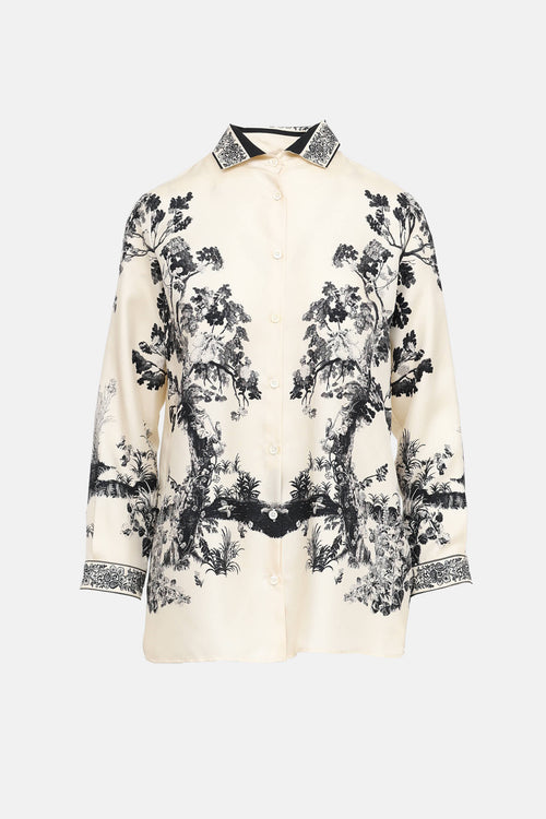 Etro Silk Printed Button Up Shirt
