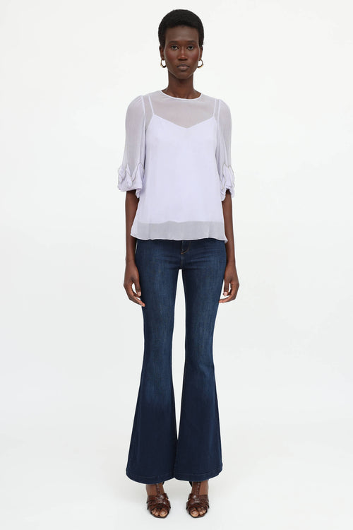 See By Chloé Sheer Ruffle Blouse