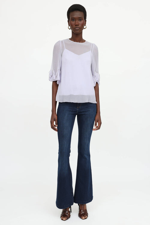See By Chloé Sheer Ruffle Blouse